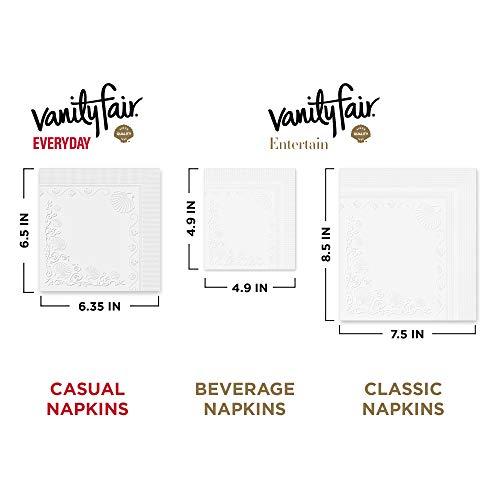 Vanity Fair Vanity Fair Everyday Casual Paper Napkins, Classic White, 100 Count (Pack of 12)