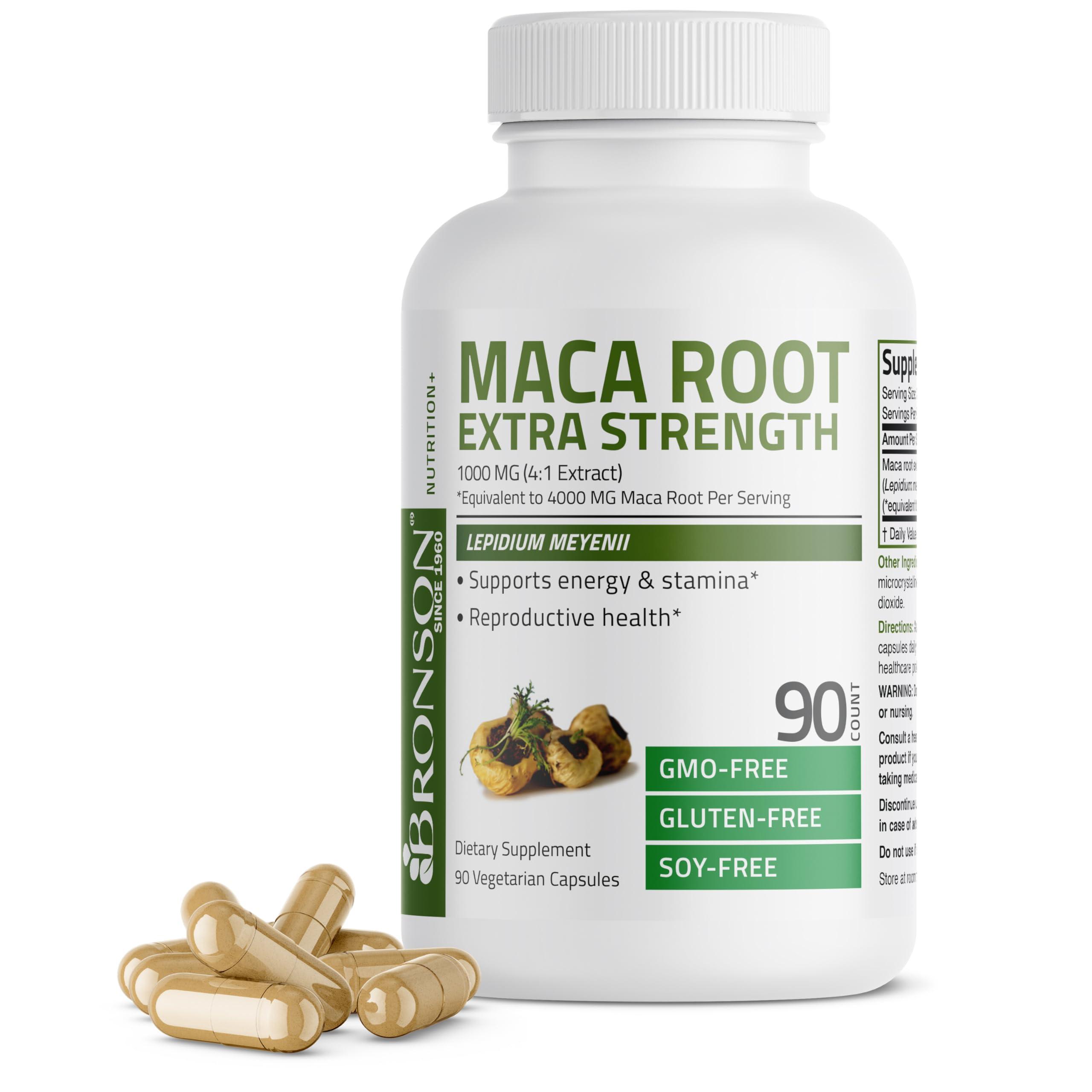Bronson Bronson Maca Root Extra Lepidium Meyenii, Non-GMO, 90 Vegetarian Capsules