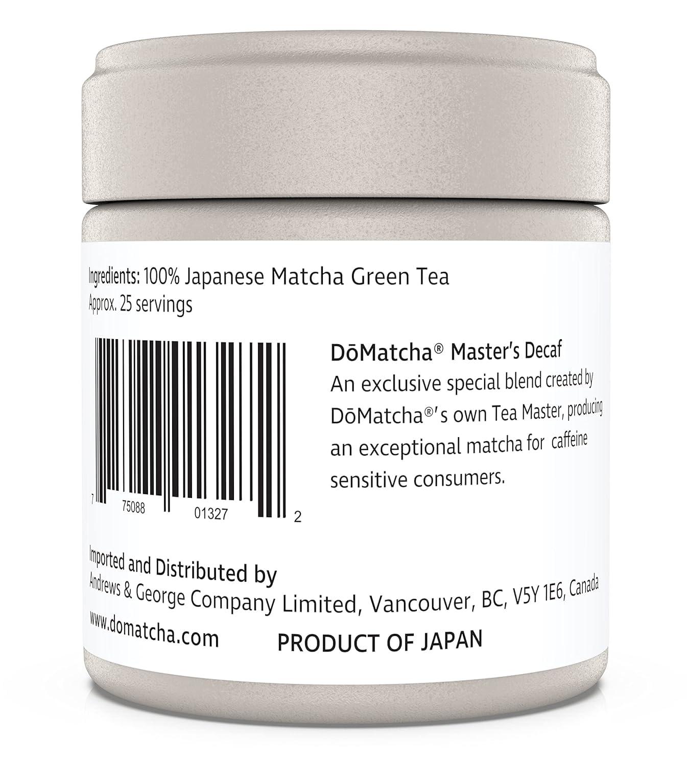 DoMatcha DoMatcha, Master\'s Decaf Matcha Powder, Authentic Japanese Green Tea, Ceremonial Grade, 30g