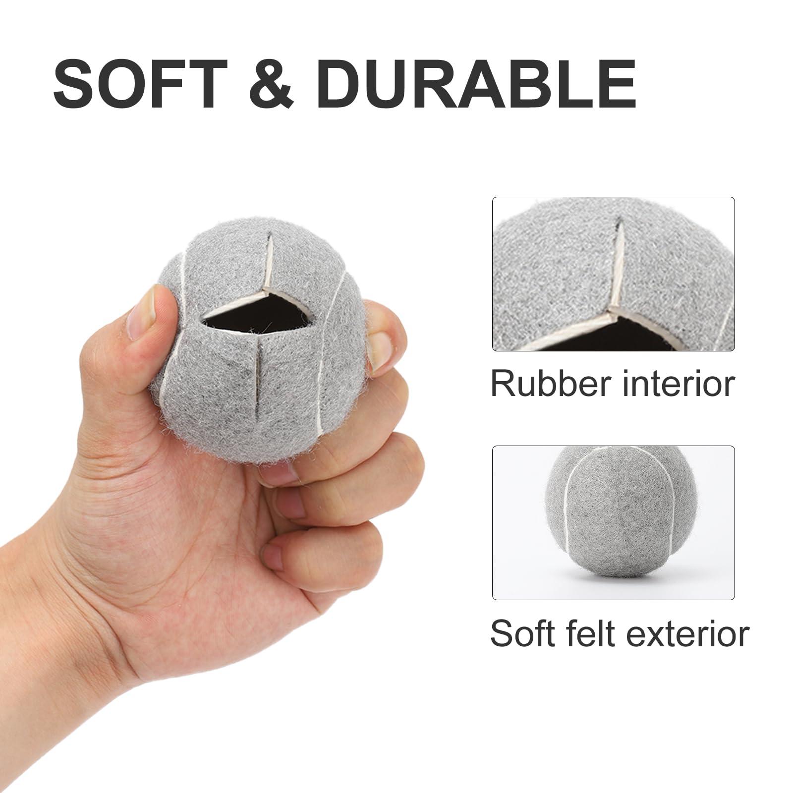 ANCKNE Walker Tennis Balls Precut Tennis Balls for Walkers 4PCS Walkers Legs Universal Precut Glide Balls, Heavy Duty Long Lasting Felt Pad Glide Coverings for Furniture Legs and Floor ProtectionBlack