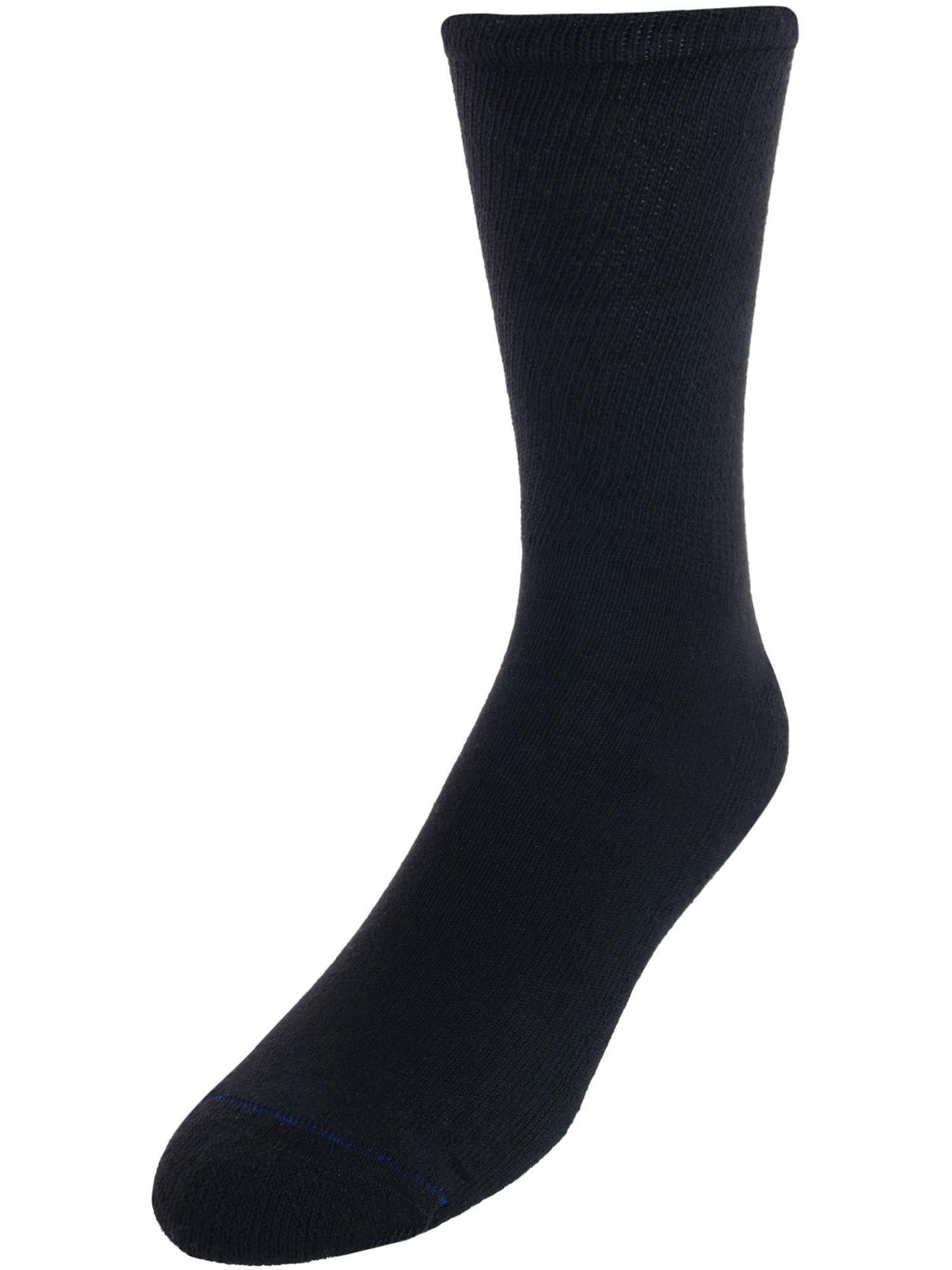 Dr. Scholl\'s Dr. Scholl\'s Men\'s Diabetic & Circulatory Crew Work Socks (4 Pair Pack), Black