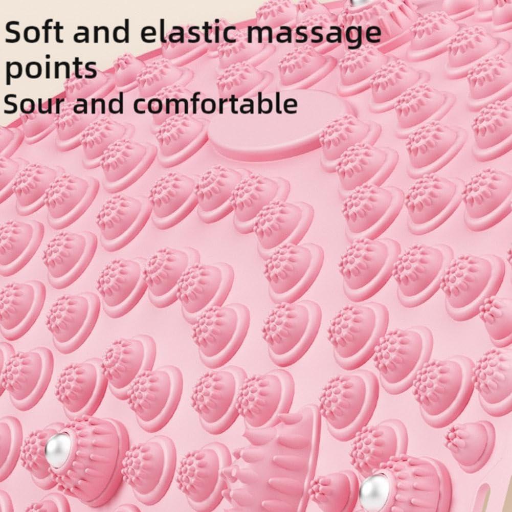 NineLife Basics Foot Massage Mat,Foot Reflexology Pad -Massage Mat Pad with Magnetic Therapys Acupressures Disc,Foldable Anti Fatigue Walk Stone Acupoint Mat Particle Portable Massage Tool for Walking & Long Sitting