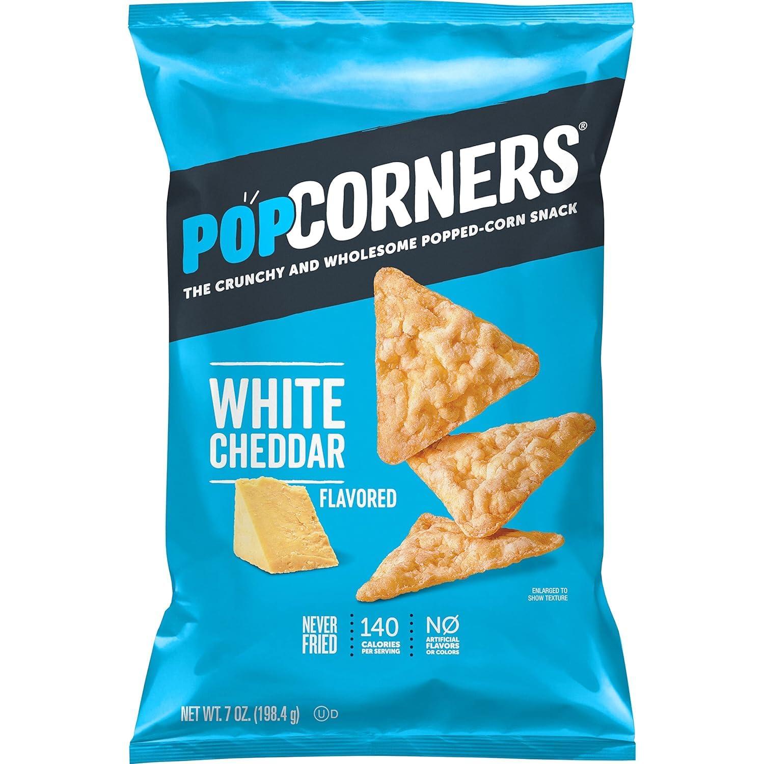 Popcorners Popcorners Original Cheddar Popped Corn Chips Bag, 7 Ounce
