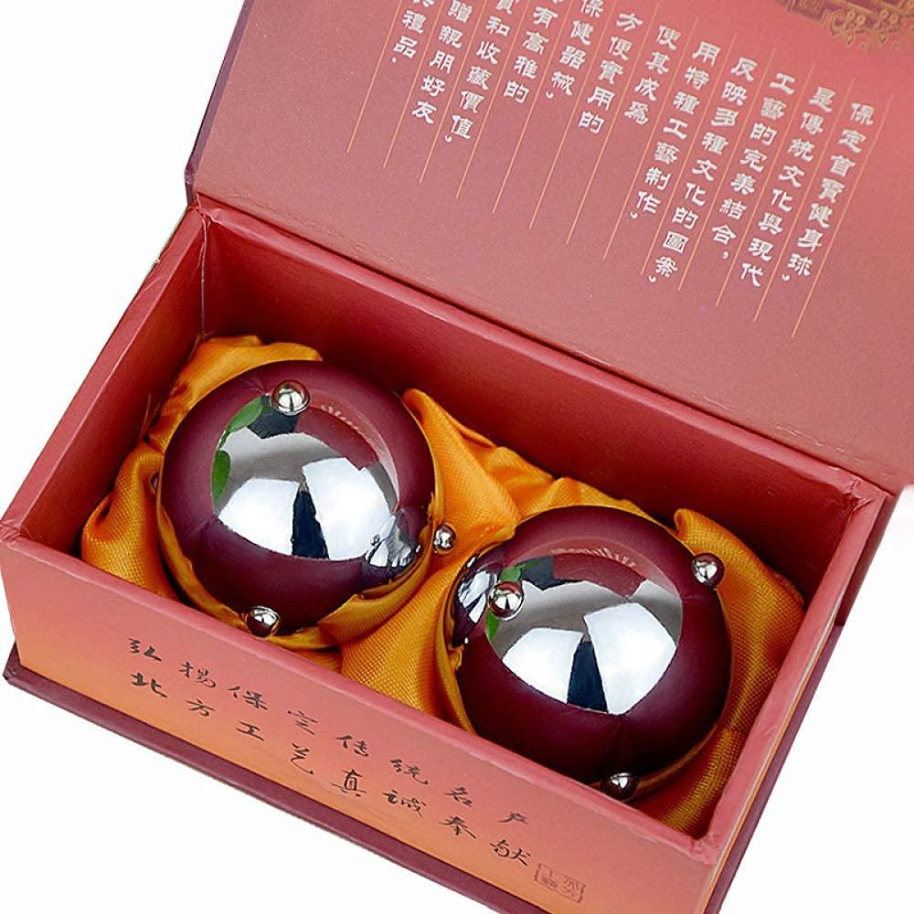 LIANGJUANG LIANGJUANG Chinese Balls Baoding Balls Meditation Balls Baoding Ball Massage Balls Stainless Steel Meditation Ball Chinese Fitness Ball Fitness Hand Exercise Therapy