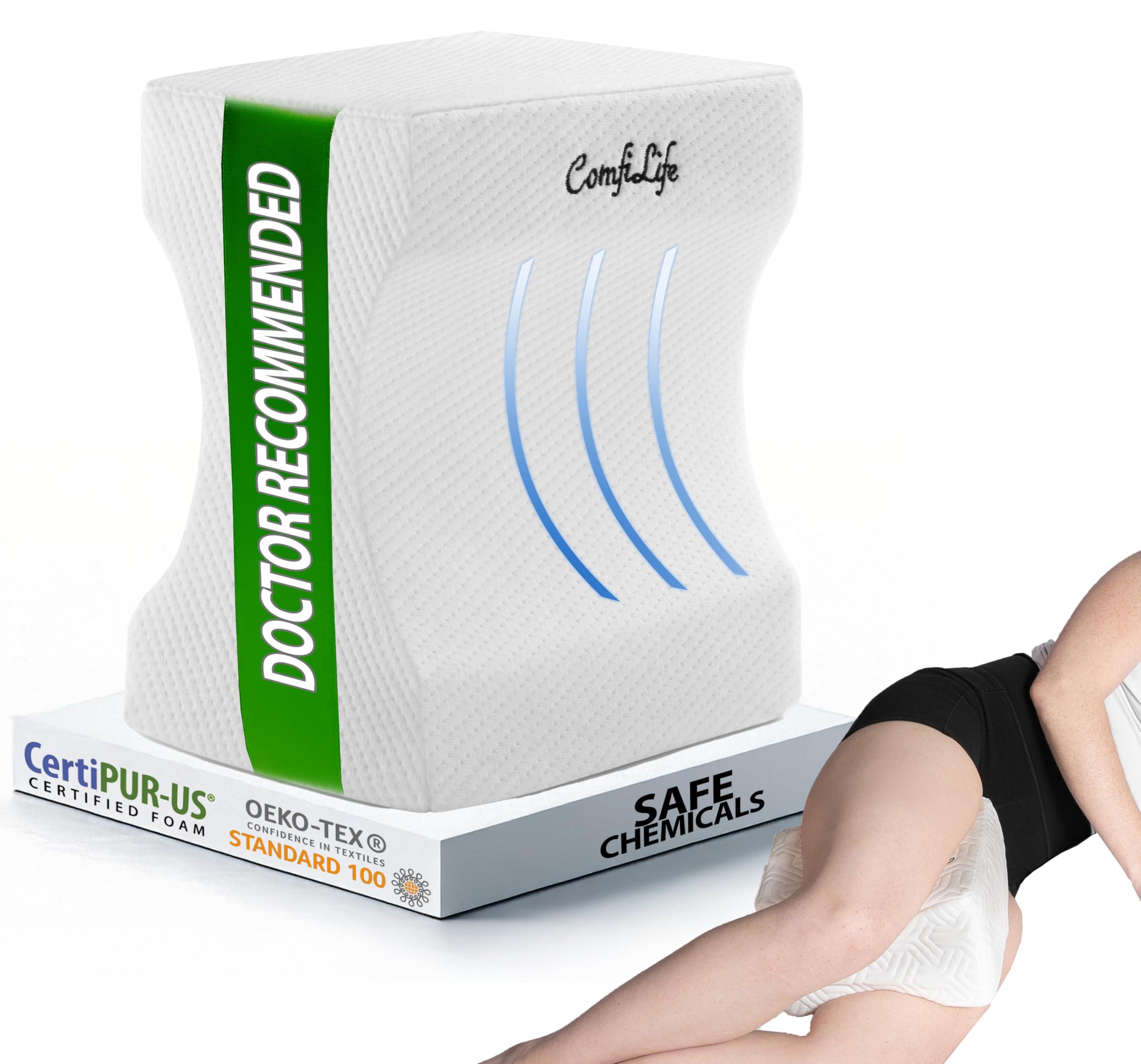 ComfiLife ComfiLife Orthopedic Knee and Leg Pillow for Side Sleepers Sleeping - 100% Memory Foam for Back Pain, Hip Pain Relief