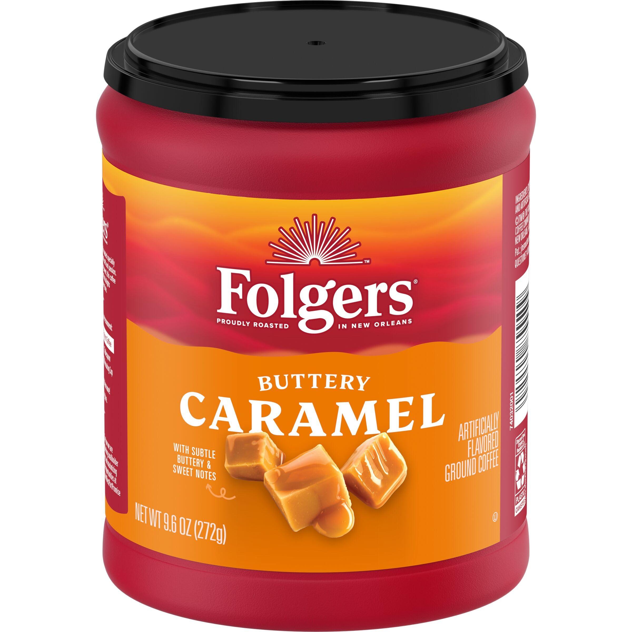 Folgers Folgers Buttery Caramel Flavored Ground Coffee, 9.6 Ounce