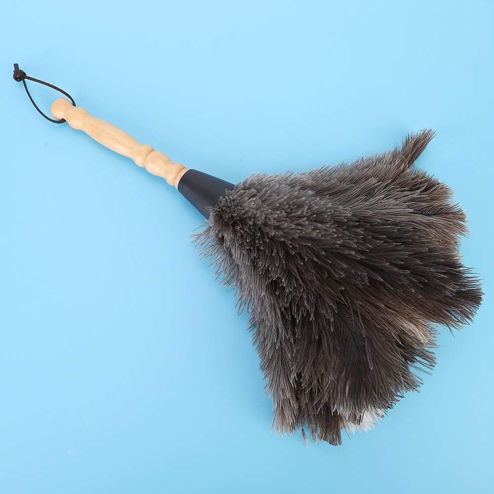 Gavigain Anti Static Reusable Wooden Handle Ostrich Duster Dust Removal Cleaning Tools