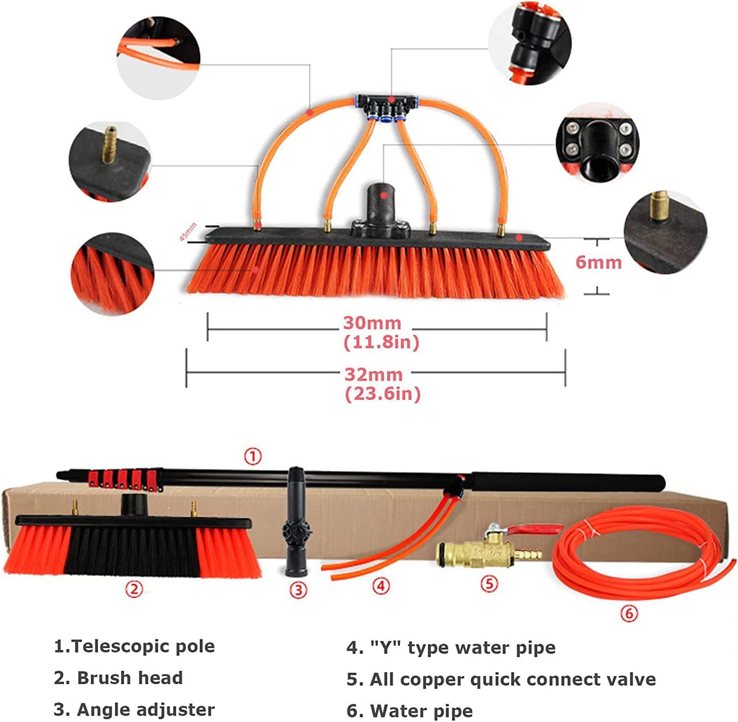 LR.store water fed pole kit window cleaning brush outdoor Water Fed Pole Kit Window Cleaning Pole 6M 9M 10.8M Water Fed Telescopic Brush/Extendable Cleaner Conservatory Roof Suitable For Photovoltaic Panel Cle
