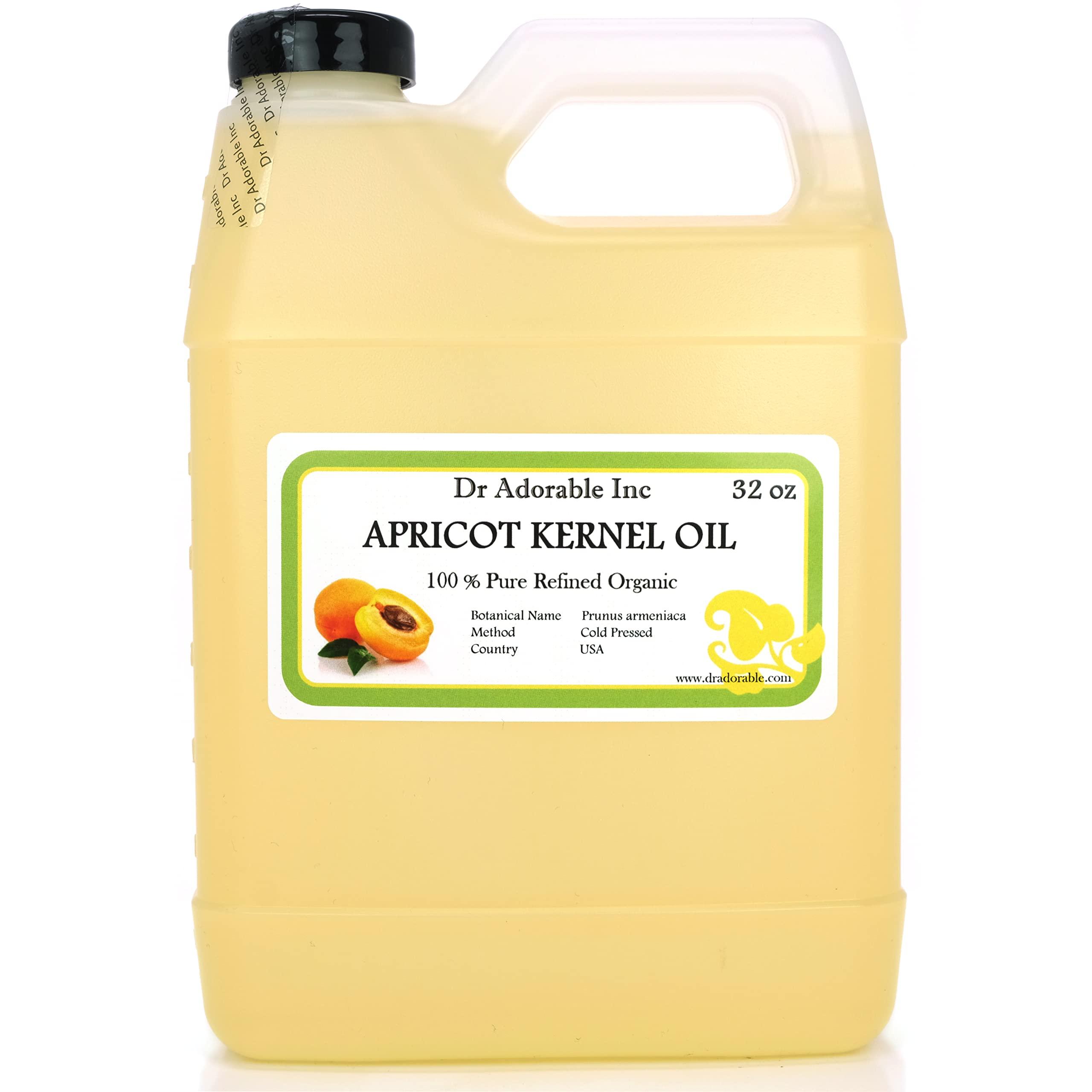 Dr Adorable Dr Adorable - 32 Oz - Apricot Kernel Oil - 100% Pure Natural Organic Cold Pressed