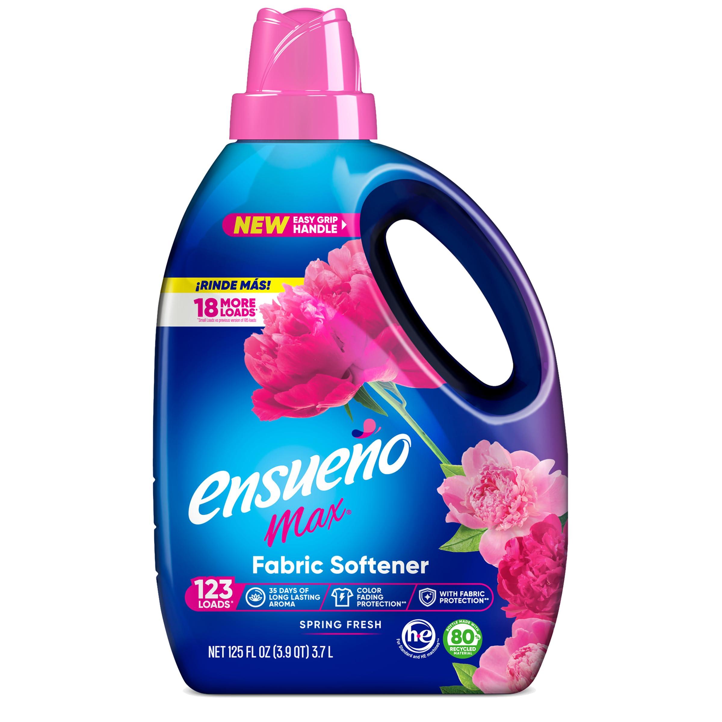 ENSUEÑO Ensueño - Max Liquid Fabric Softener- With Long-Lasting Freshener And Wrinkle Eliminating formula, Spring Fresh Scent - (125 oz)