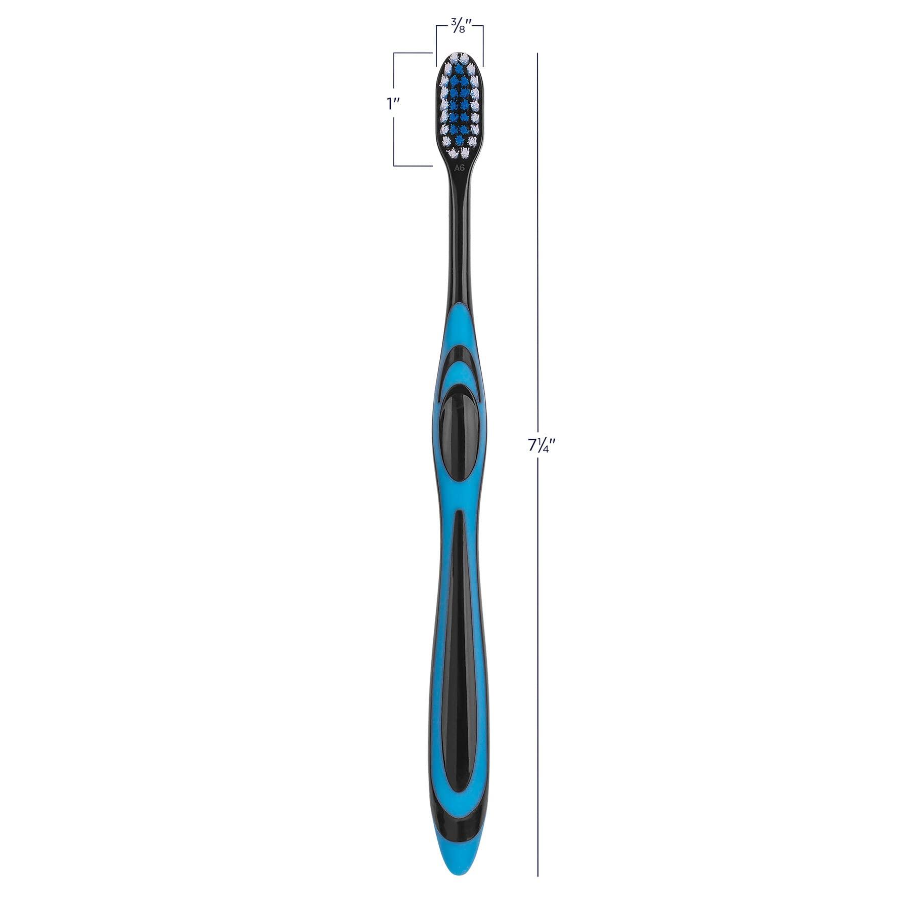 Practicon SmileGoods A301 Toothbrush, 30 Tuft, Soft Bristle, Individually Packaged Toothbrushes, Assorted Colors, Bulk Pack of 72