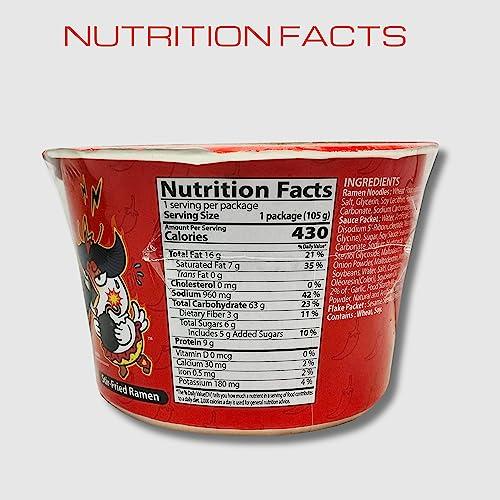 ALL.FOR.YOU. Buldak Ramen Noodles - 2X Spicy Flavor - Big Bowl 3 Pack - Spicy Ramen Noodles Samyang Buldak Ramen Korean Spicy Hot Chicken Stir-Fried Noodles Big Bowl Bundle with 3 ALL.FOR.YOU. Branded Chopsticks