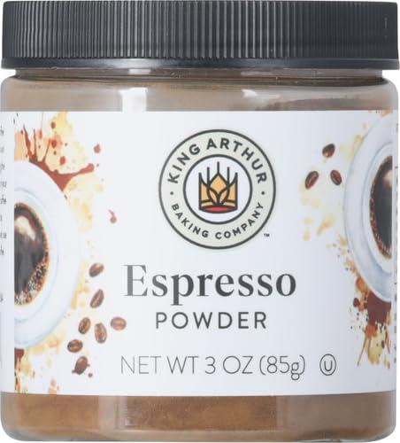 King Arthur King Arthur Espresso Powder: Premium Baking Extract for Rich Chocolate Flavoring, 3 oz Reusable Jar, Kosher Certified - Enhance Your Desserts with Instant Coffee Intensity