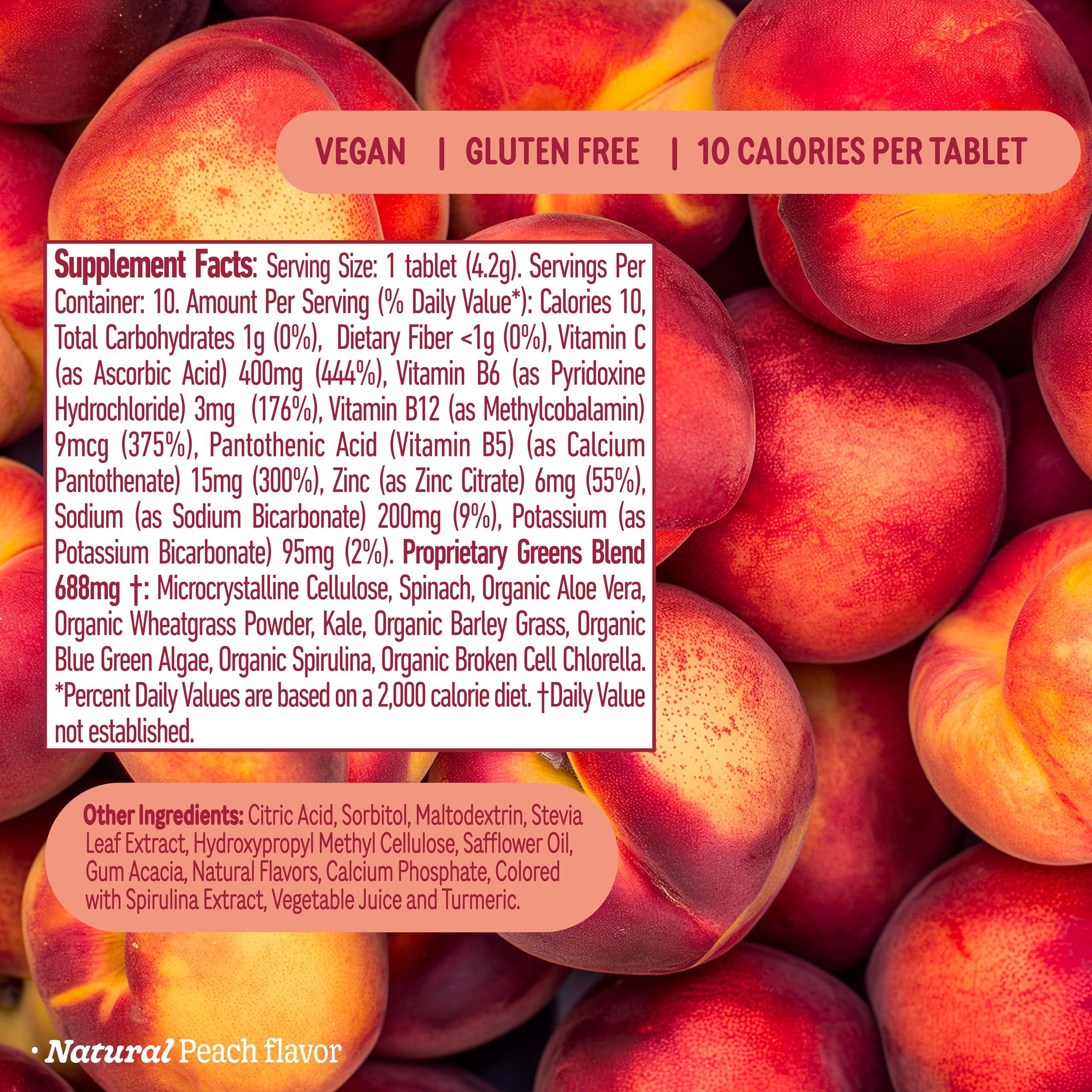 8Greens 8Greens Supergreens Tablets | Super Greens Powder Superfood Tablet, Metabolism Immunity & Focus, Daily Greens Effervescent Tablets, Organic: Aloe Vera, Spirulina, Chlorella, Energy, 10 Servings