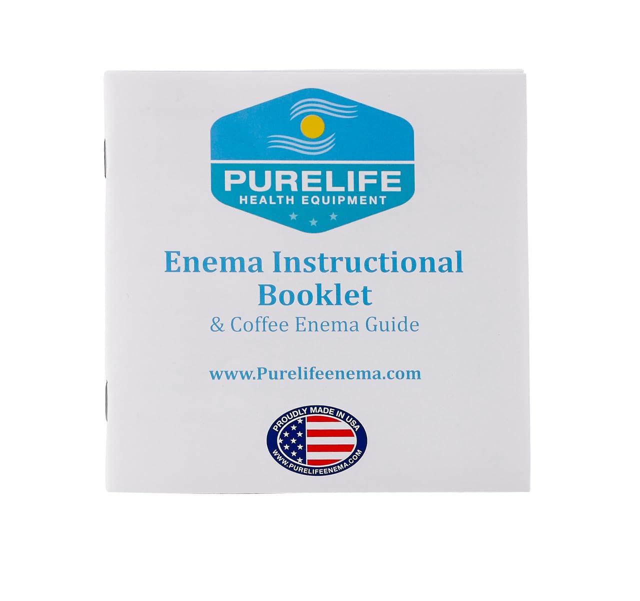 Purelife Enema Purelife Coffee Enema Kit - 2 Qt Silicone Enema Bag, 1 LB Enema Coffee for Home Liver Cleanse, Lab Tested, Mycotoxin-Free