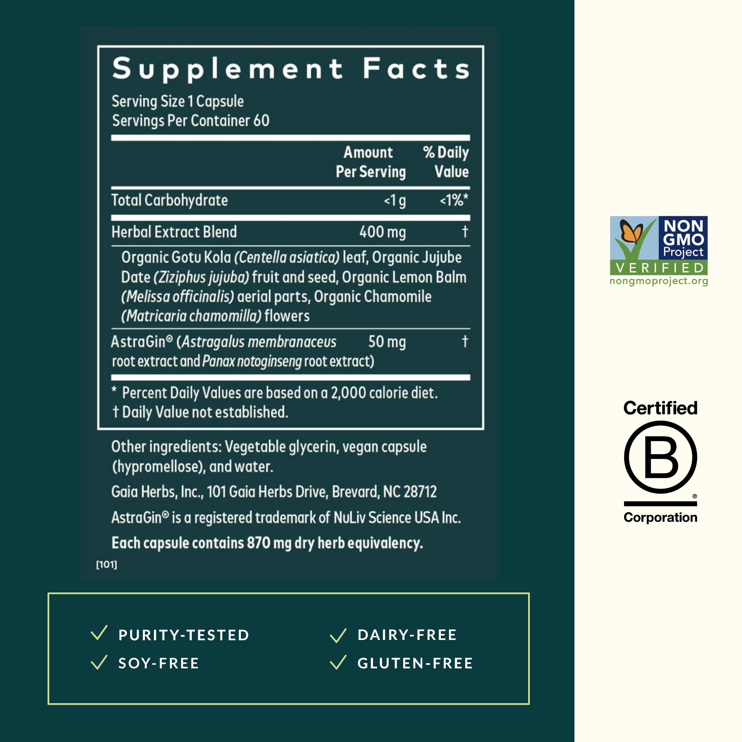 Gaia Herbs Gaia Herbs Gut Revival - Herbal Digestive Supplement to Support Gut Health - Made with Astragalus, Gotu Kola, Jujube & More - Free from Dairy, Soy & Gluten - 60 Vegan Capsules (60 Servings)