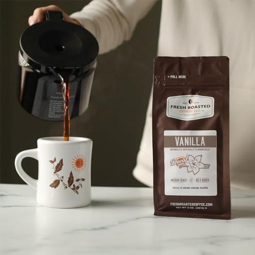 Fresh Roasted Coffee Fresh Roasted Coffee,Decaf Vanilla Flavored Coffee, 2 lb (32 oz), Medium Roast, Kosher, Ground