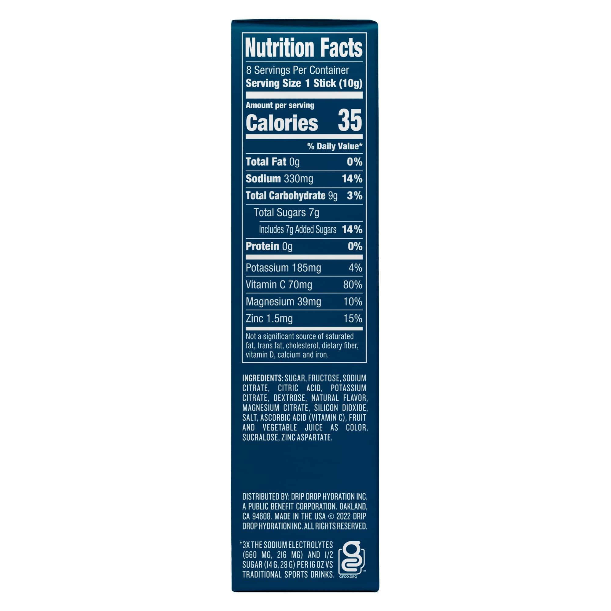 DripDrop DripDrop Hydration - Electrolyte Powder Packets - Berry - 8 Count