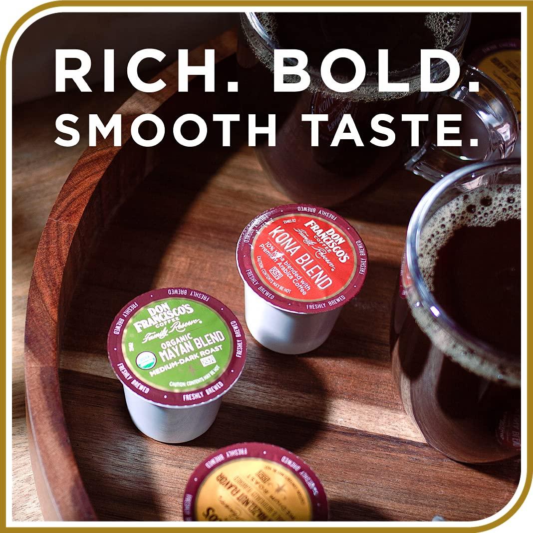 Don Francisco's Don Francisco\'s Hawaiian Hazelnut Medium Roast Coffee - 55 K-Cup Compatible Single-Serve Pods - 100% Arabica with Coconut Flavor - Recyclable through Terracycle