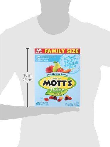 Mott's Mott\'s Fruit Flavored Snacks, Assorted Fruit, Gluten Free Snack, Family Pack, 40 Ct, 32 oz