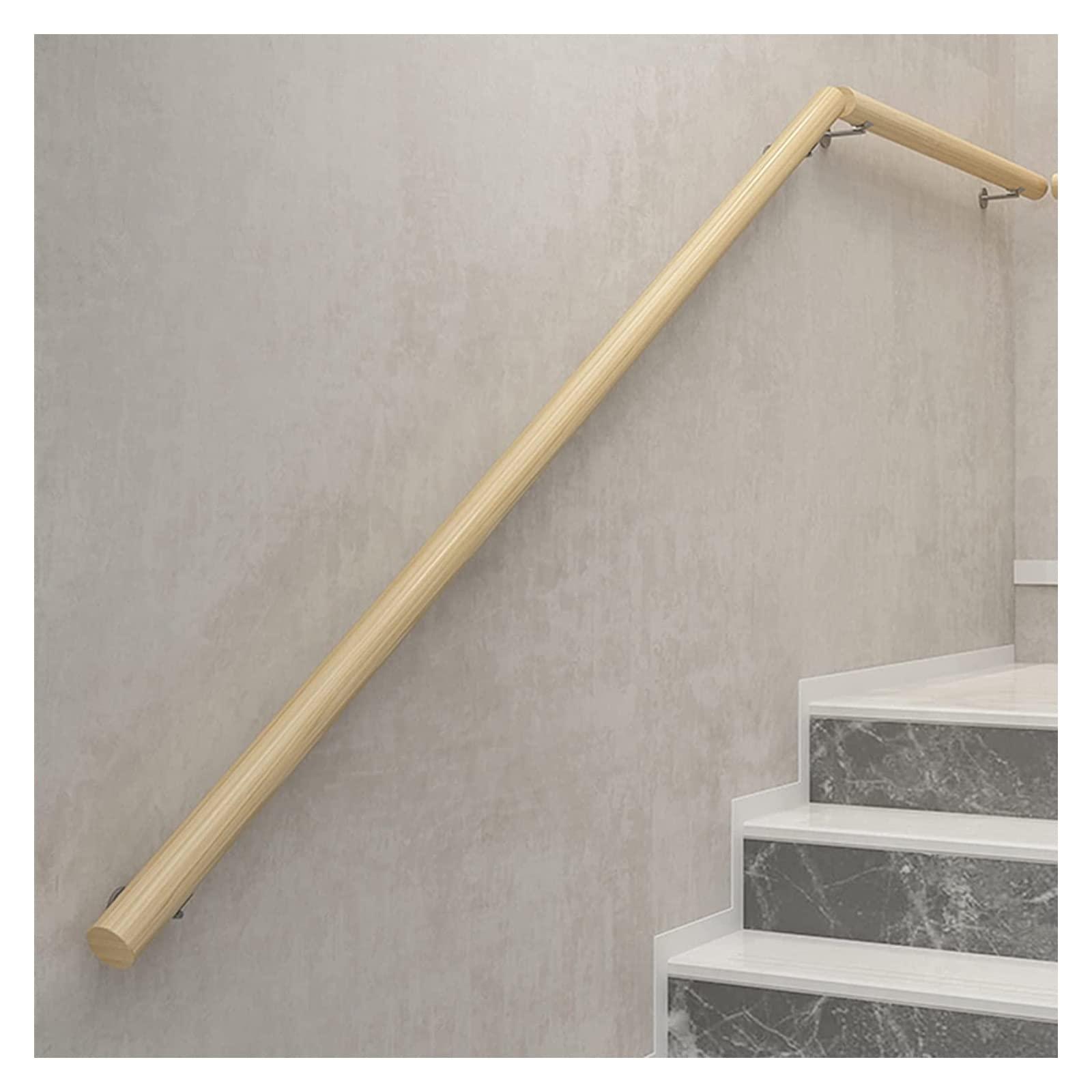 ALDEPO ALDEPO Grab Bars Wooden Stair Handrails with Fittings, Elderly/Disabled Non-Slip Banister Handrail, Wall/Indoors/Attic/Kindergarten Decor Grab Bar, Safety Stair Rail/5M (Color : 6m)