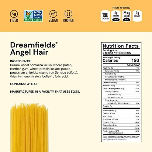 Dreamfields Pasta Dreamfields Healthy Pasta Living Angel Hair, 13.25-Ounce Boxes (Pack of 10)