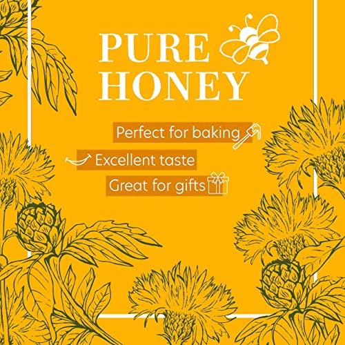 Don Victor Don Victor Pure Honey with Comb, 8 oz. Glass Globe Jar, Edible Honeycomb Included, Alternative Sweetener, Perfectly Sweet Gift for Teachers