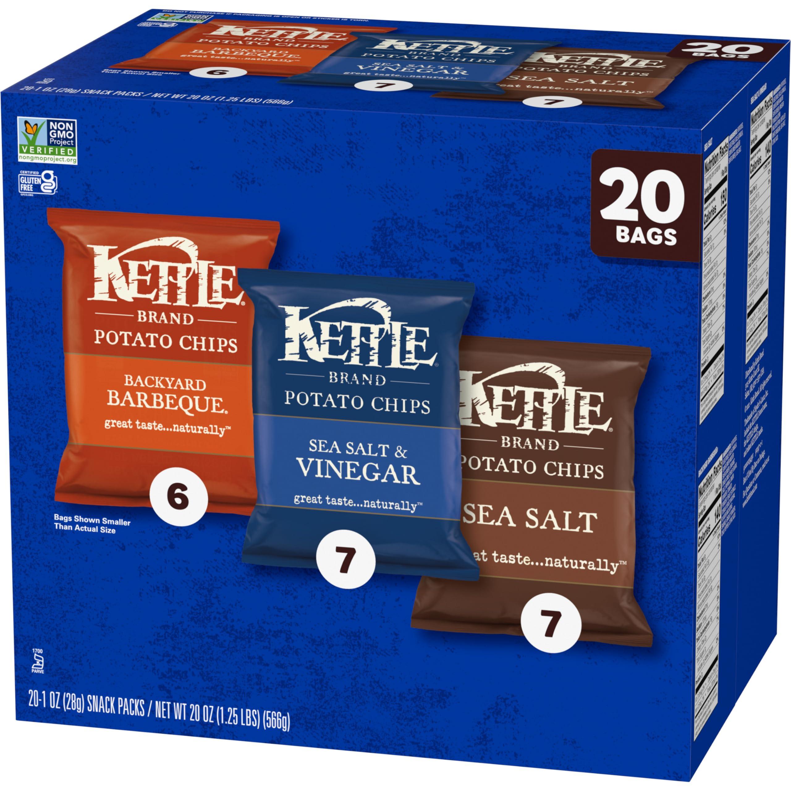 Kettle Brand Kettle Brand Potato Chips Variety Pack, 1 Oz, 20 Ct