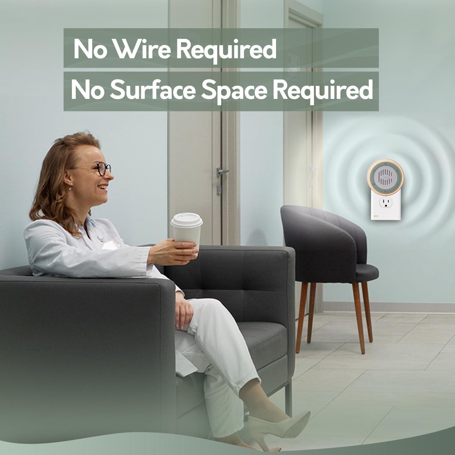 Calm Me Calm Me Wall Plug in Sound Machine for Office Privacy & Noise Canceling, White Noise Fan Noise Machine for Sleeping Adults & Baby, Portable Therapy Noise Maker with 20 Soothing Sounds & Nightlight.