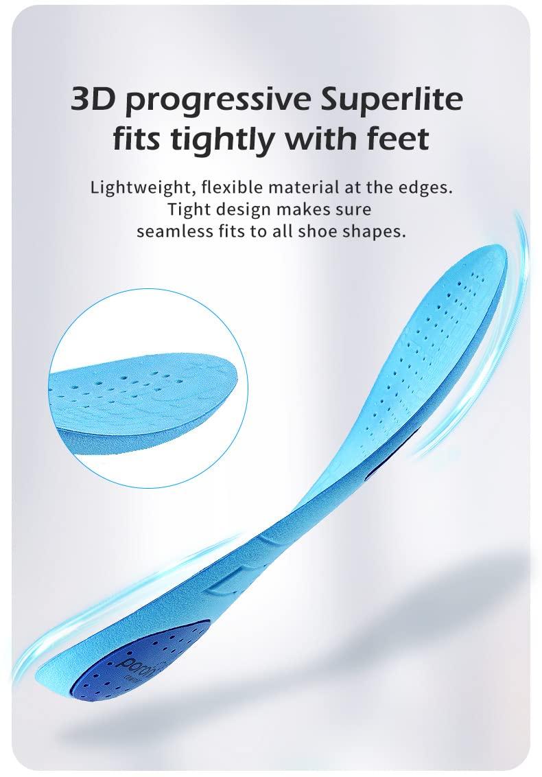 OUPOWER OUPOWER Soccer Cleat Boots Shoes Insoles Inserts Pad Rebounder Poron Foam Anti-Slip Athelete (US7.5-8)