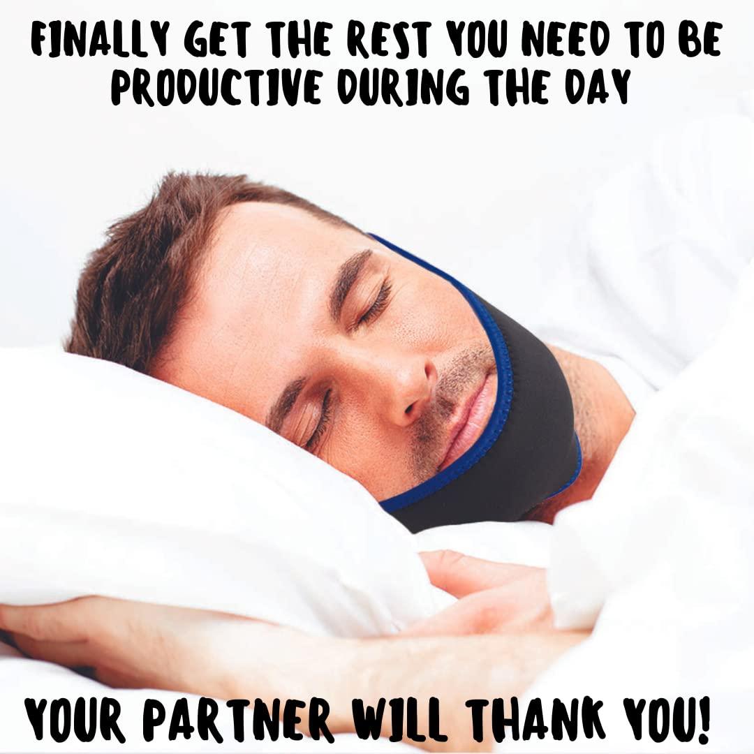 Perfect Life Ideas Stop Snoring Chin Strap for Cpap Users - Chin Strap for Snoring to Get The Rest You Deserve - Easy to Put On and Comfortable to Sleep in Anti Snoring Chin Strap Men