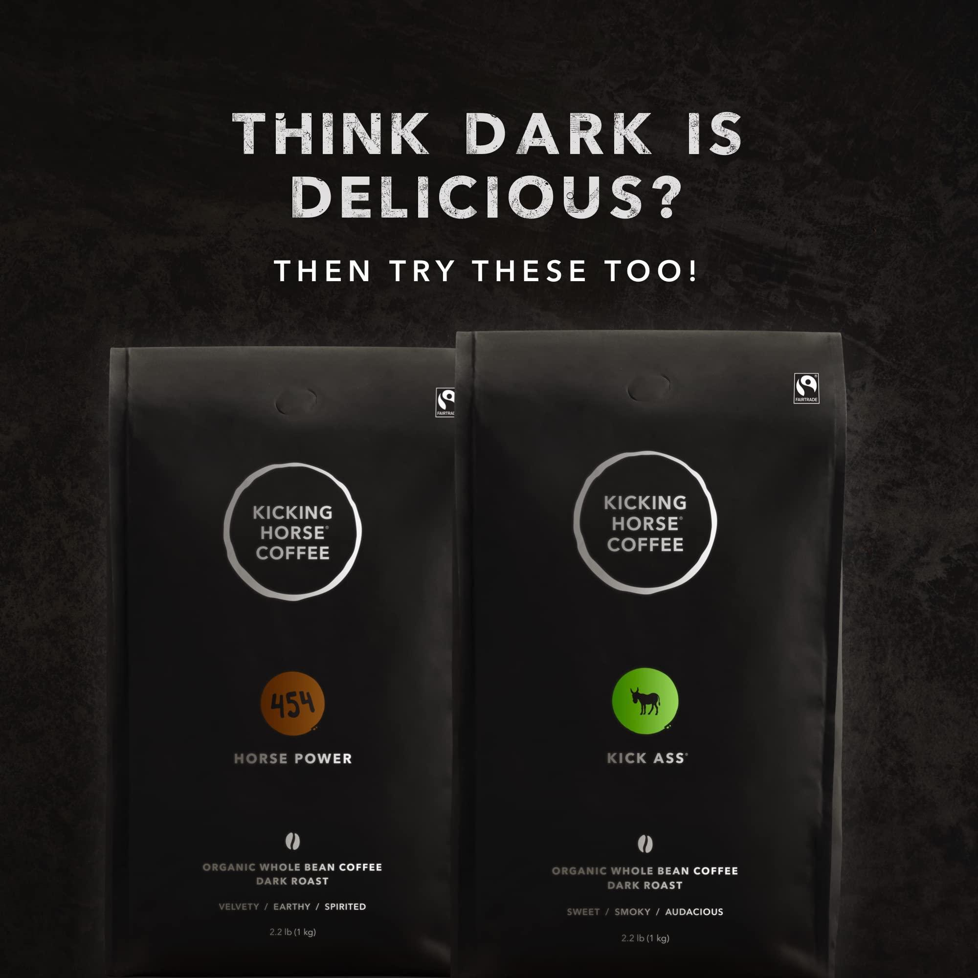 Kicking Horse Coffee Kicking Horse Coffee Grizzly Claw, Dark Roast, Whole Bean, 1 Kg (Pack of 6) - Certified Organic, Fairtrade, Kosher