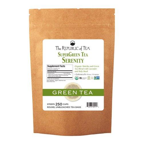 The Republic of Tea The Republic Of Tea Serenity Supergreen Tea, 250 Tea Bags, Matcha And Tulsi Tea Blend