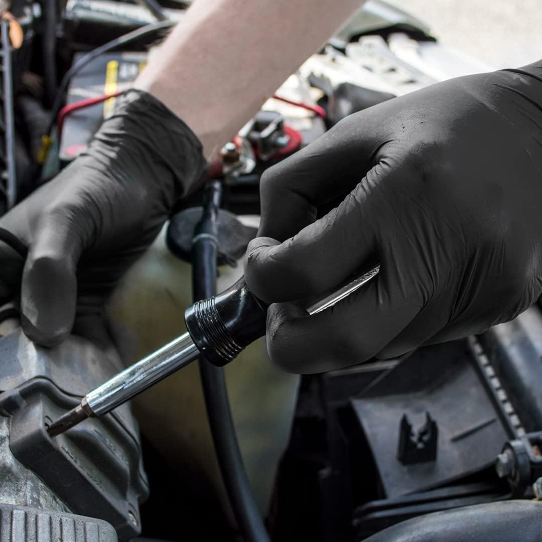 1st Choice 1st Choice Black Gloves Disposable Latex Free - Nitrile Gloves XL Black Nitrile Gloves for Cooking - 6 mil, Box of 100