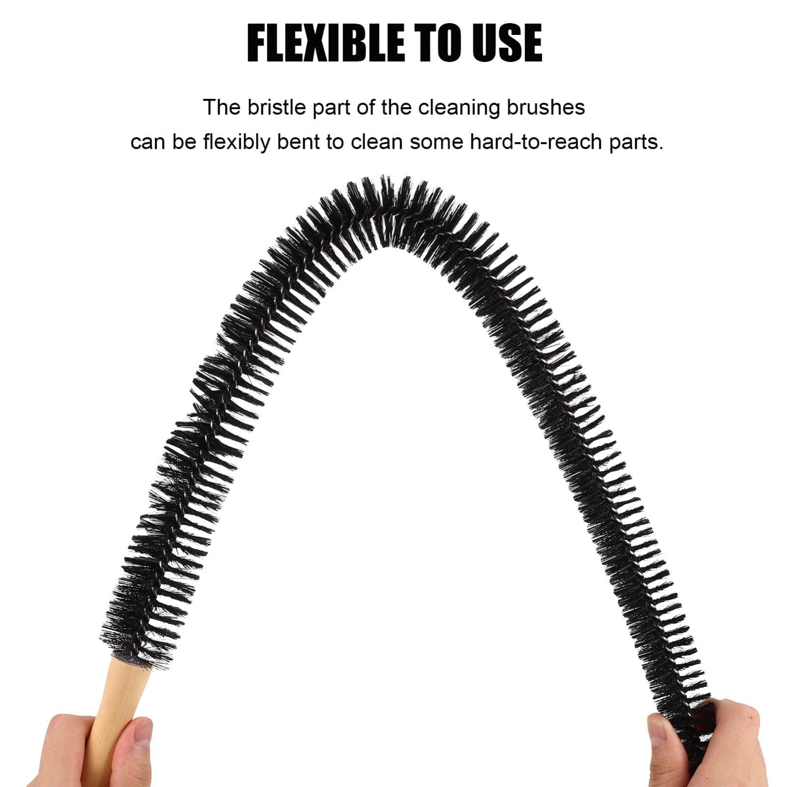 ULTECHNOVO ULTECHNOVO Washing Machine Cleaner Dryer Vent 3pcs Dryer Vent Cleaner Lint Brush Flexible Refrigerator Coil Cleaning Brush Radiator Cleaner Vent Cleaner with Wood Washer Cleaner