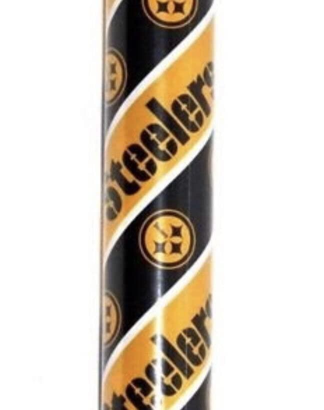 FOCO Pittsburgh Steelers Team Gift Wrapping Paper, 20 Sqft (2.5 Ft X 2.67 Yd) Holiday Christmas