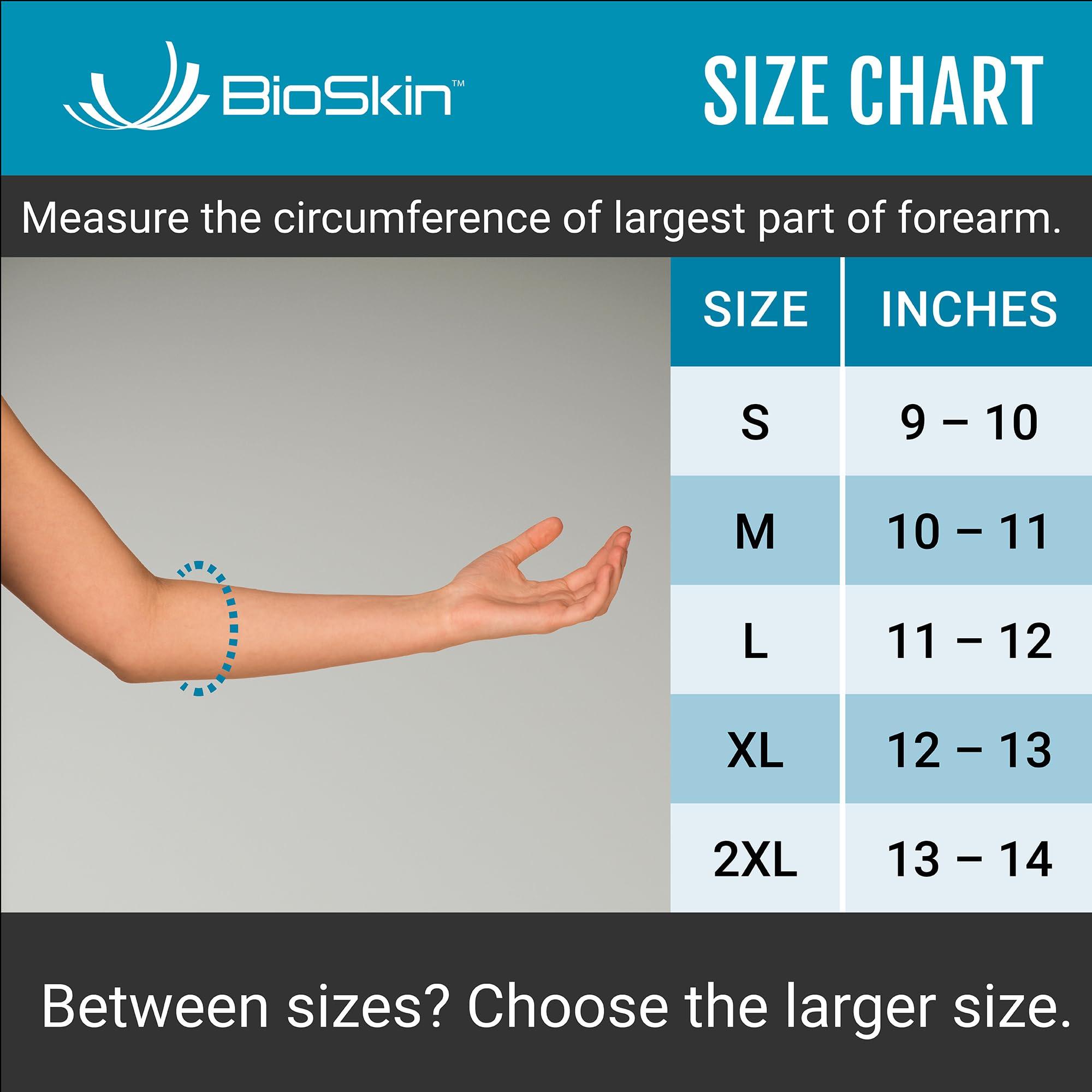 BIOSKIN BioSkin Elbow Brace for Tennis Elbow & Golfers Elbow - Pain Relief Elbow Brace for Men & Women, Reduce Joint Pain, Arthritis, Tendonitis, Bursitis, Workout