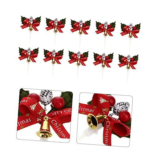 Gadpiparty Gadpiparty 20 Pcs Leaves Cupcake Toppers Christmas Cake Picks Wedding Cakes Toppers Christmas Paper Cake Decoration Dessert Topper Wedding Decor Christmas Cake Decorations Elder Food Bust