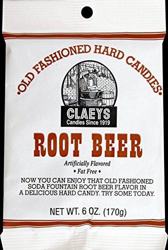 Claey's Candies Old Fashioned Hard Candy Bag - Root Beer (Pack of 12)