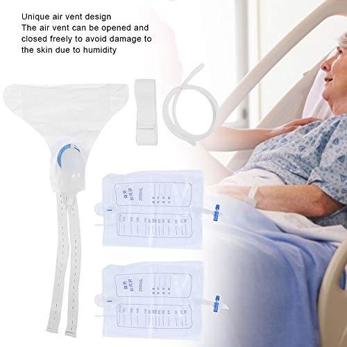 yuytee Wearable Urinal Urine Bag, Urine Drainage Bags, Catheter Night Bags, Reusable Pee Holder Collector Urinary Incontinence Men Elderly
