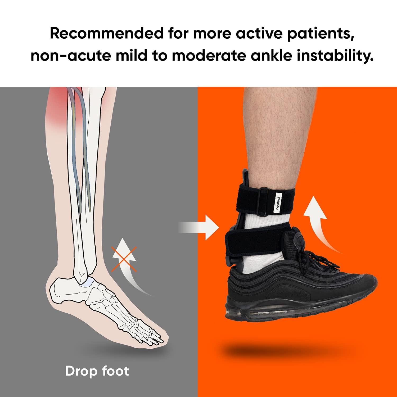 NEOFECT Neofect STEP Medium Right AFO Foot Drop Brace, Drop Foot Brace for Walking, Ankle and Foot Orthosis Support