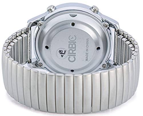Cirbic Cirbic Large, Clear English Voice Digital Talking Watch for The Blind, Visually impaired or Elderly. (Silver)