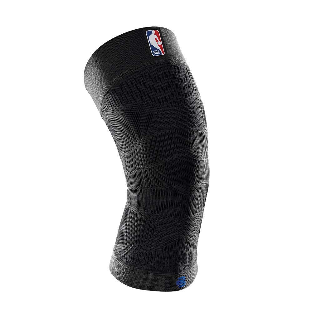 Bauerfeind Bauerfeind Sports Compression Knee Support NBA - Lightweight Design with Gripping Zones for Basketball Knee Pain Relief & Performance with Team Designs (Black, S)