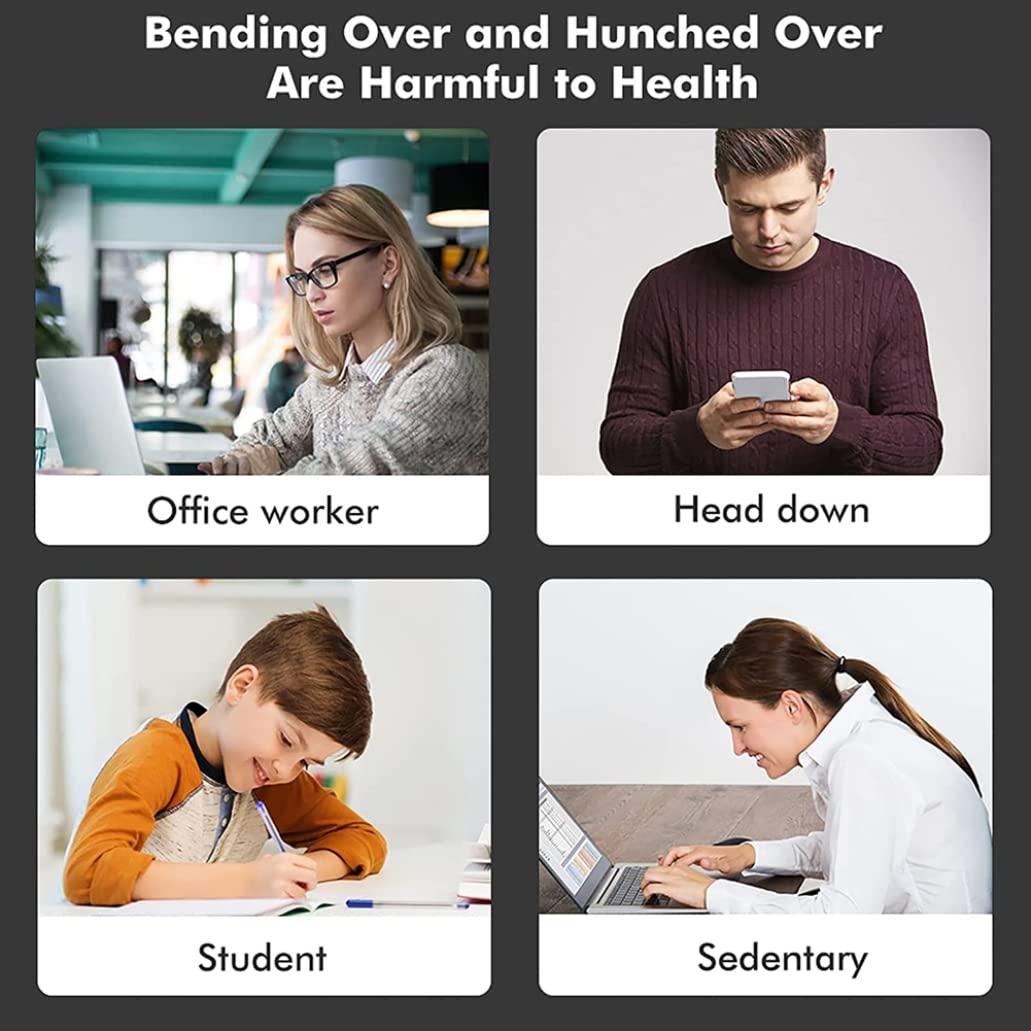 KUYYFDS KUYYFDS Posture Corrector for Men and Women with Smart Vibration Reminder Adjustable Strap Upper Back Braces Correct Sitting and Standing Posture(Unisex) Back Braces