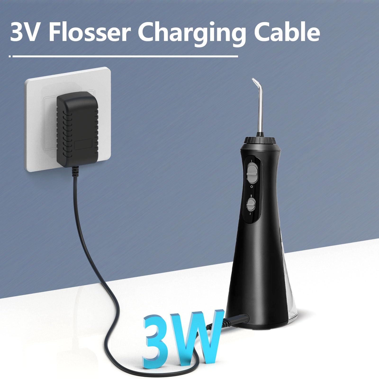 hafiuege Hafiuege Charger Cord Replacement for Waterpik Water Flosser WP360 WP360W WP360C WP400 WP440 WP440C WP450 WP462 WP462W WP468 WF13 WP100 Series, Water Pik Water Flosser Charging Cable