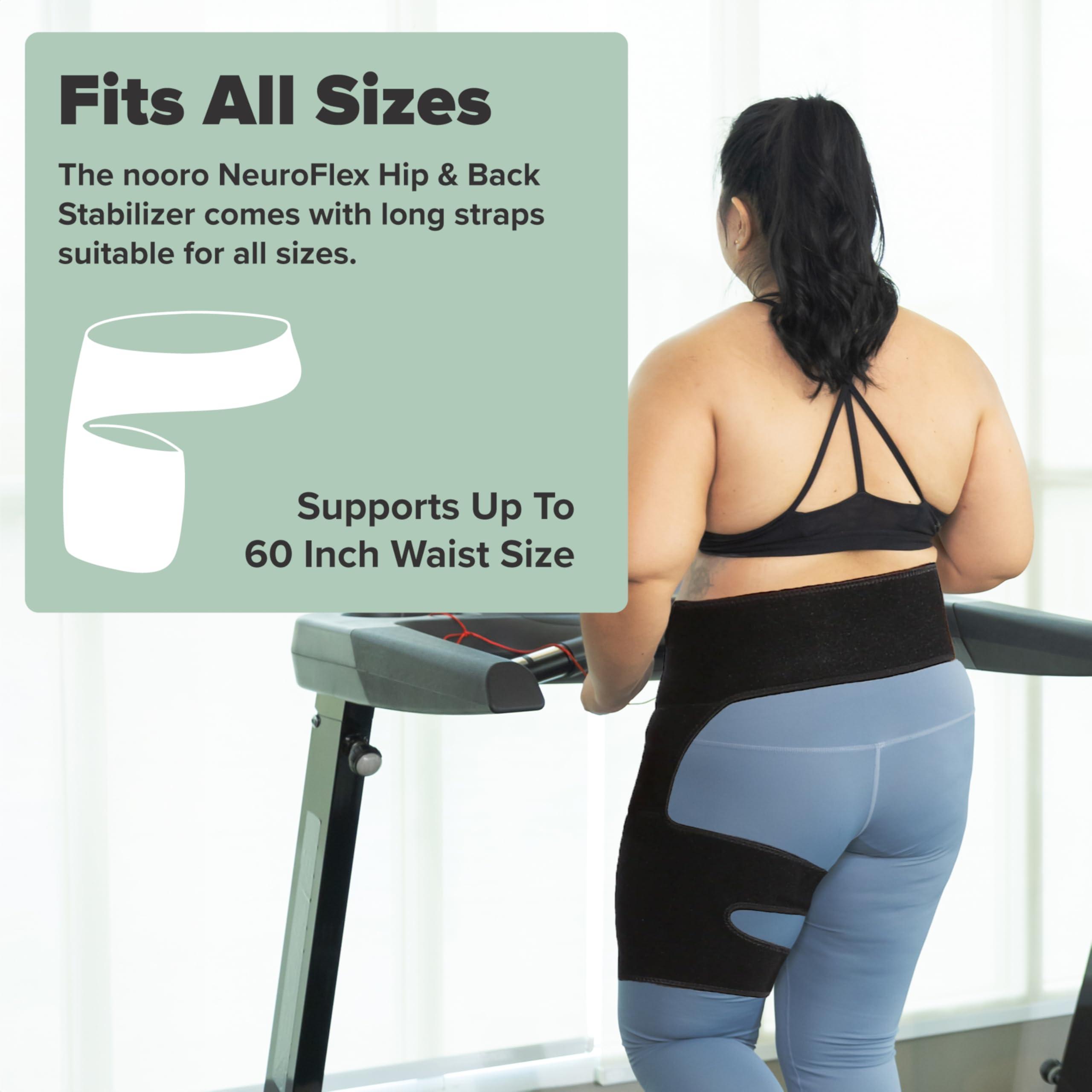 nooro nooro NeuroFlex Hip & Back Stabilizer - Sciatica, Lower Back & Hip Support For Muscle Stiffness, Improves Posture & Mobility For Left or Right Leg