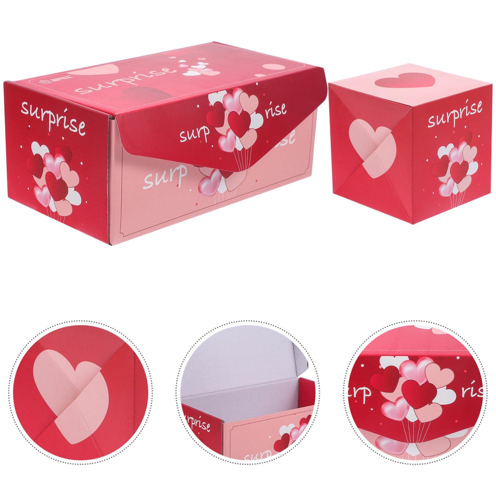 Gadpiparty Gadpiparty Red Box, 12 Pcs Valentines Day Boxes, Heart-Shaped Box, Surprise Explosion Presents Boxes, for Valentines Day Flower Boxes, for Birthday, Christmas, New Year, Weddings