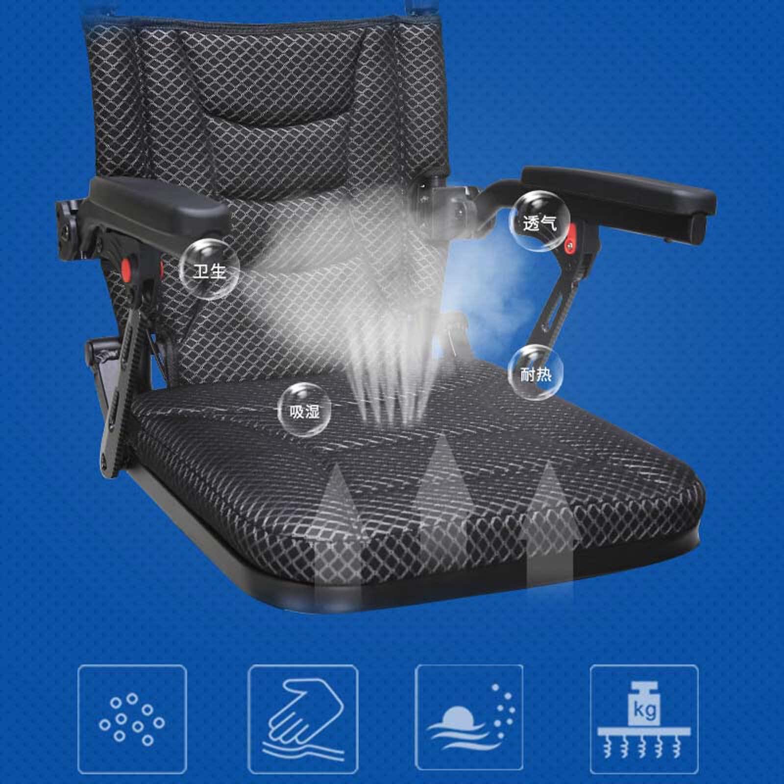 CUIOT Folding Transport Wheelchair, Portable All Terrain Wheelchair with Handbrake & Flip-Back Armrest,Silla De Ruedas - Magnesium Alloy Lightweight Travel Wheelchairs Trolleys for Adults and Elderly