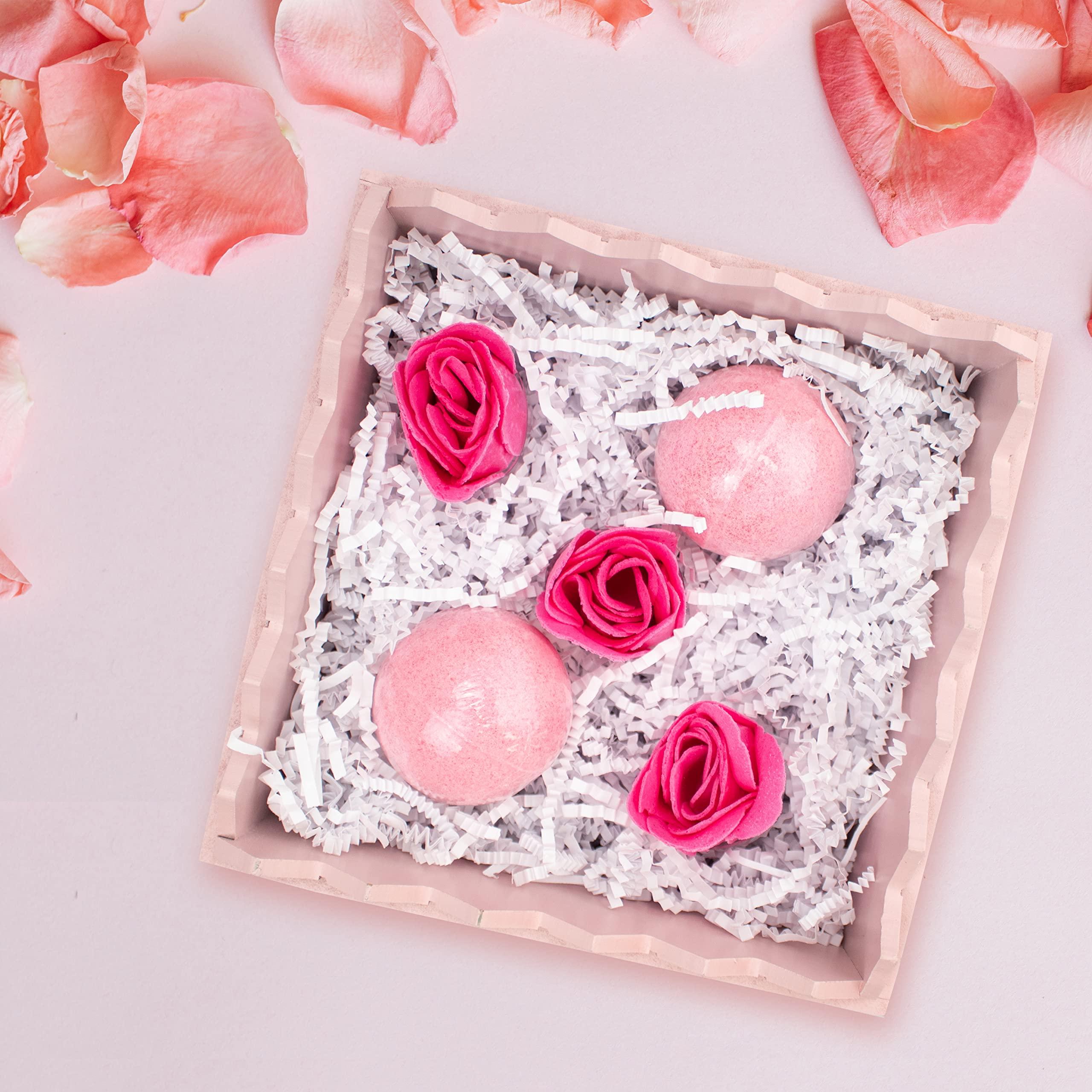 MagicWater Supply MagicWater Supply - White & Light Pink (1 LB per color) - Crinkle Cut Paper Shred Filler great for Gift Wrapping, Basket Filling, Birthdays, Weddings, Anniversaries, Valentines Day