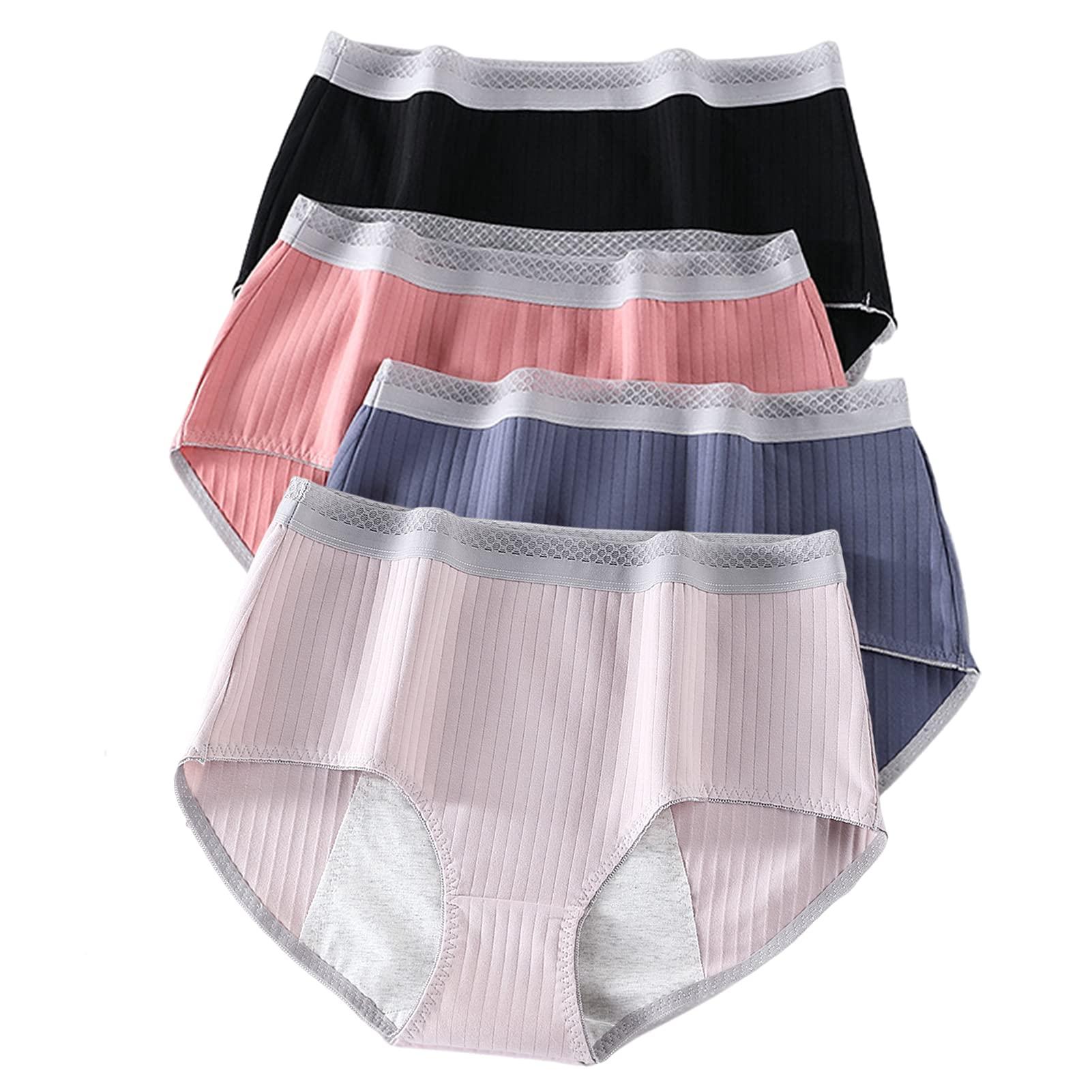 DACUN Daily Wearing Safety Certification Women Menstrual Period Briefs Leakproof Protective Underwear Heavy Flow Panties Pack of 4 (Color : Multicolor, Size : 4XL-4XLarge)